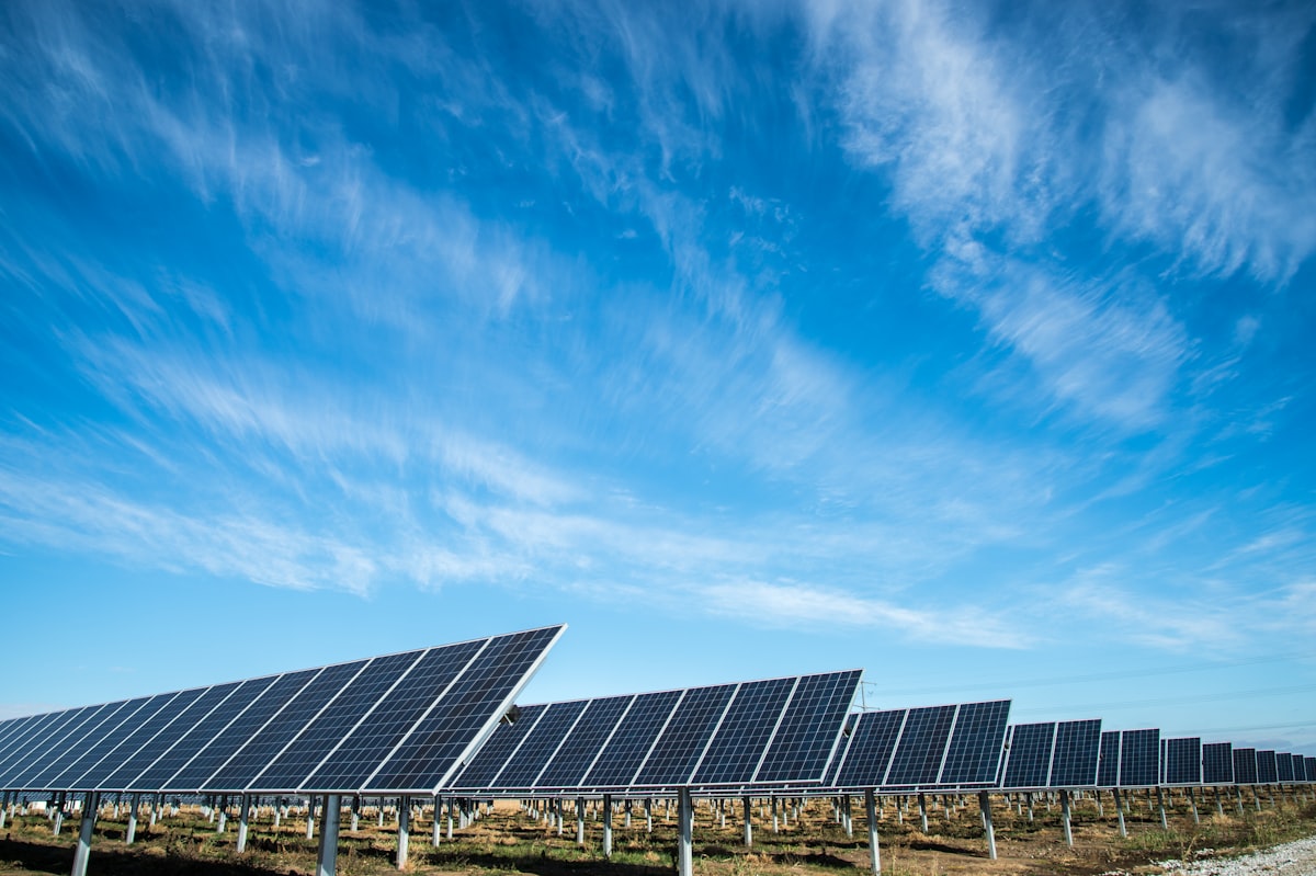 Solar panels close-up